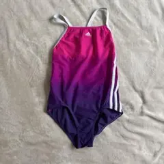 adidas アディダス グラデーション ワンピース 水着 150cm 美品