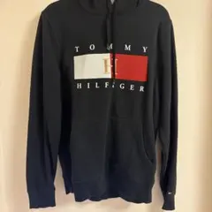TOMMY HILFIGER ブラック パーカー M 裏起毛