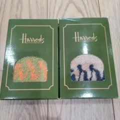 Harrods ロゴ刺繍タオルハンカチ 2枚セットのサムネイル