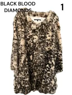 レオパード柄 ラビットファーコート アウター 美品