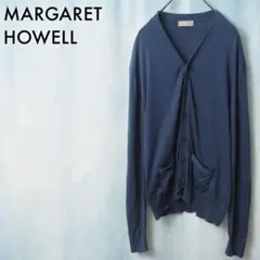 マーガレットハウエル｜13SS コットンシルクカーディガン（Blue・M）
