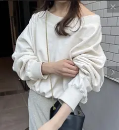 CAPRICIEUX LE'MAGE ドロストボートネックスエット　値段交渉OK