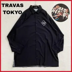 TRAVAS TOKYO 長袖 ロゴ プリント シャツ 天使 黒シャツのサムネイル