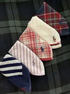 ポロ・ラルフ・ローレン がーぜハンカチ 5枚セット