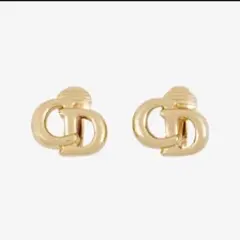 良品　Dior CDロゴ イヤリング ゴールド クリップ式 片耳