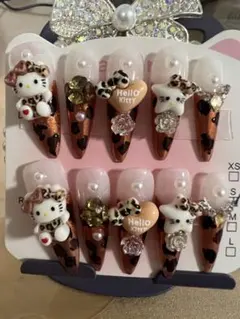 ハローキティ レオパード ネイルチップ Sサイズ