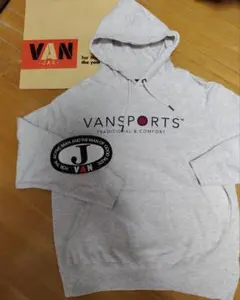 VANSPORTS グレー パーカー Lサイズ＆ステッカーのみプレゼントのサムネイル