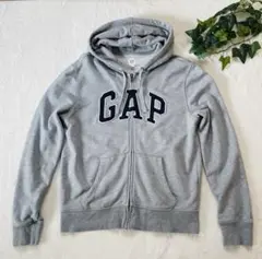 GAP / ロゴ/ ジップアップパーカー/ グレー/フーディー / M/ メンズ