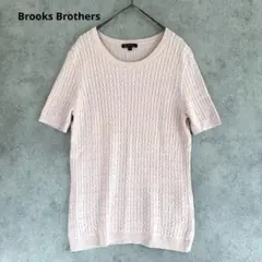 Brooks Brothers シルク カシミヤ 半袖ニット M ピンクのサムネイル