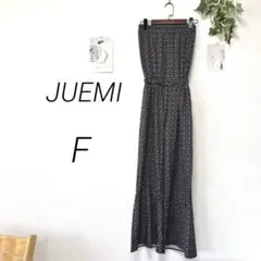 10096 JUEMI ベアトップオールインワン F 総柄 カジュアル