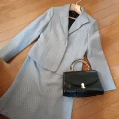 クローネ 千鳥格子 ジャケット スカート セット 卒園 入学 M ツイード調