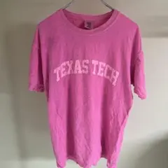 US古着 テキサス工科大学 ロゴ Tシャツ M ピンク