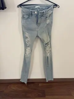 RESEXXY ダメージ加工 スキニーデニム