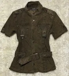 SLY即完売】ウォッシュドフレンチスリーブミリタリーシャツ - メルカリ