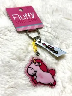 ユニバ ミニオン フラッフィ キーチェーン ユニコーン FLUFFY