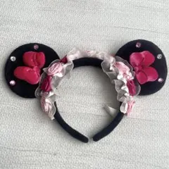 【値下げ】ミニー　レアカチューシャ　花　レース