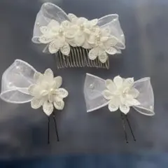 花飾り ヘアアクセサリー 3点セット