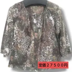 カーディガン 春夏 パワーネット素材 ラグランスリーブ 日本製 花柄 プリント