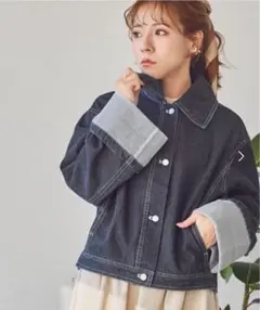 INTER FACTORY yumi ワイドスリーブデニムジャケット - メルカリ