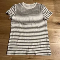 UNIQLOストライプ 半袖リブTシャツ Lサイズ