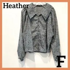 Heather ヘザー 長袖ブラウス 花柄ブラウス 小花柄 薄手 Fのサムネイル