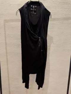 13FW Rick Owens LILIES フェイクレザー切替ドレープベスト - メルカリ
