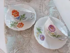 古マイセン】マルコリーニの花／色彩に深みと陰影のある花のプレート