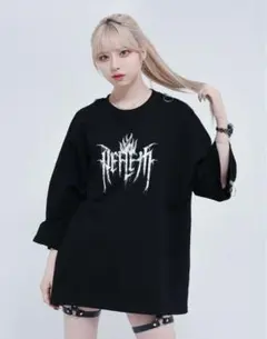 REFLEM レフレム ショルダーZIPカットソー デザインTシャツのサムネイル