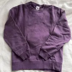 6ROKU 紫 ダメージスウェット クルーネック