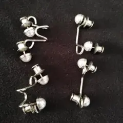 ウエスト調整 バックル サイズ直し パール ボタン ピン アク 白 2個