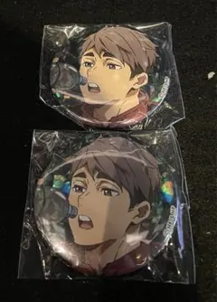 12 宮治 2個セット 缶バッジ one fine day ハイキュー