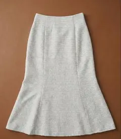 INGNIグレー レースアップ フレアスカート