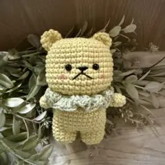 カラフルベア くま あみぐるみ コットン キーホルダー