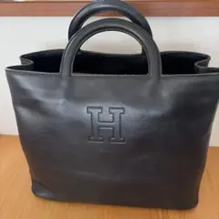 HIROFU ハンドバッグ ブラック レザーのサムネイル