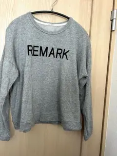 【新品未使用】ハートマーケットREMARKプリント グレー スウェット