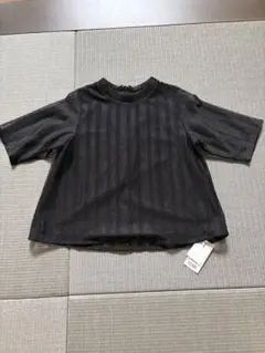 【新品未使用】willfully ブラック メッシュ 半袖 トップスのサムネイル