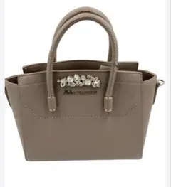 JILL STUART ビジュー付きハンドバッグ ピンク