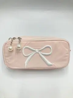 新品未使用　刺繍リボン　多機能ポーチ