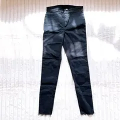 H&M エイチアンドエム　スキニーデニム L ダークグレー　ダメージ