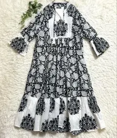 【美品】Remind me and forever インド綿 総柄ワンピース