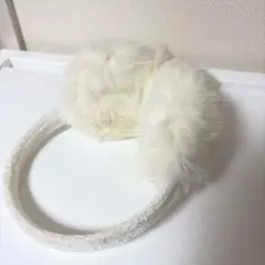 レディース　耳あて　イヤーマフ（ファー／白）