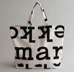 新品未使用　マリメッコ KIOSKI LOGO キャンバストートバッグ