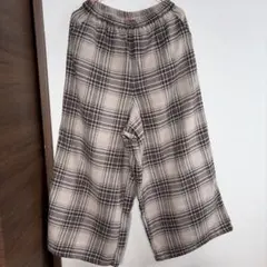 サマンサモスモス チェック柄 ワイドパンツ
