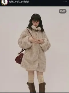 Loin nuit nuance button poodle coat