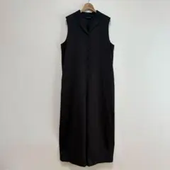 mizuiro indミズイロインド テーラードサロペット チャコールグレー