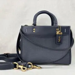 極美品✨COACHコーチ ローグ25 3way ハンドバッグ レザー ネイビー 