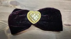 リボンの髪飾り バレッタ 平成初期