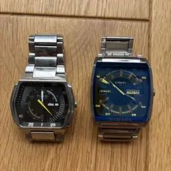DIESEL DZ-1743 メンズ腕時計 稼働品 箱付 デニム×レザー 希少 - メルカリ