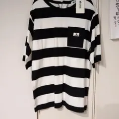 LOGOS ストライプ 半袖Tシャツ