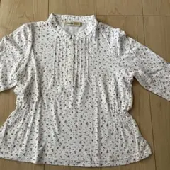 ファミリア　fdash 花柄 長袖スタンドカラーシャツ 130cm ホワイト